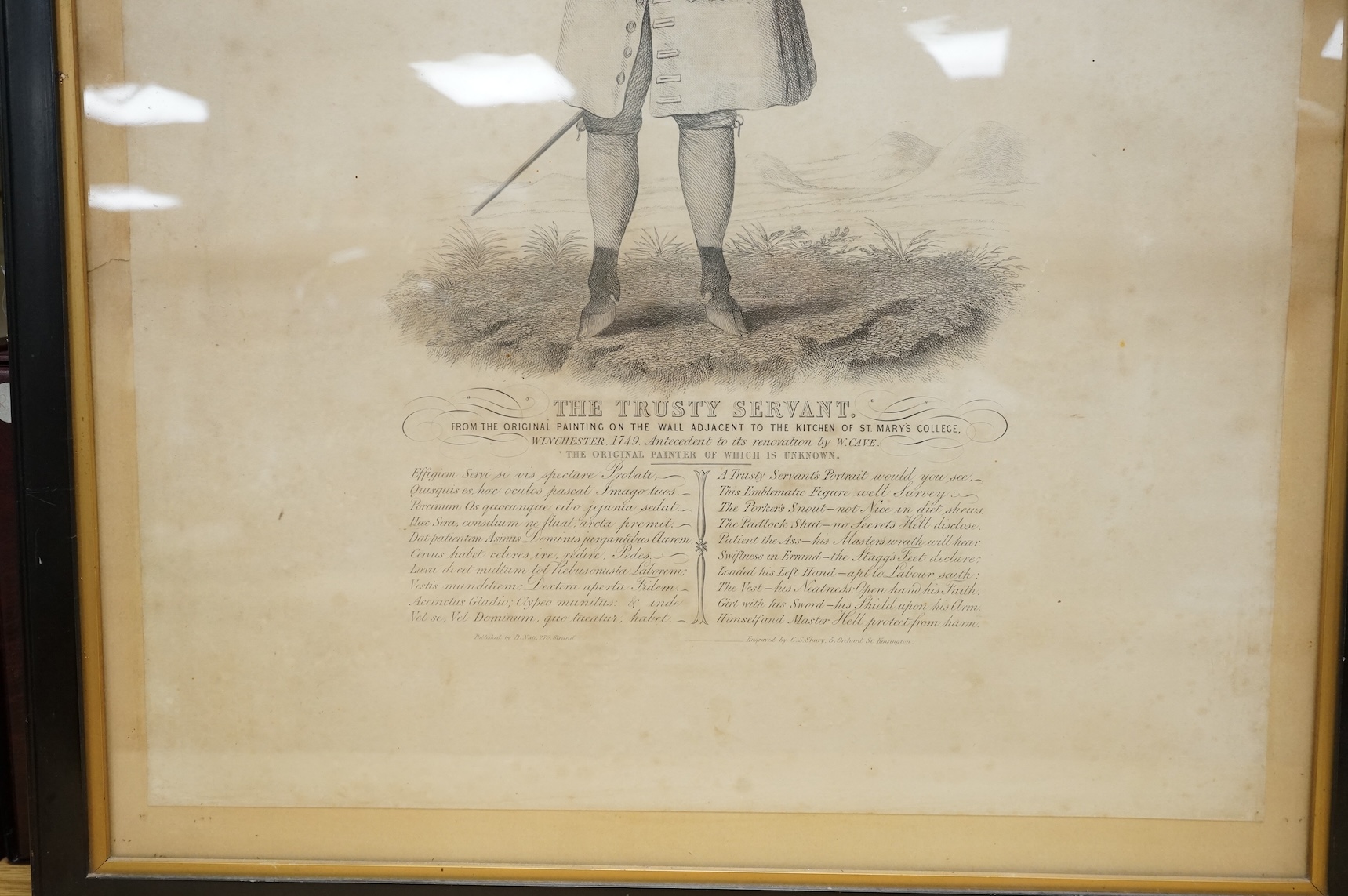 George Salisbury Shury (1815-1894), engraving, ‘The Trusty Servant’, published D. Nutt, 68 x 48cm